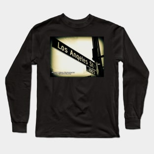 Los Angeles Street, Los Angeles, California by Mistah Wilson Long Sleeve T-Shirt